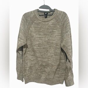 H&M Mens Cotton Knitted Sweater Color Tan Size L